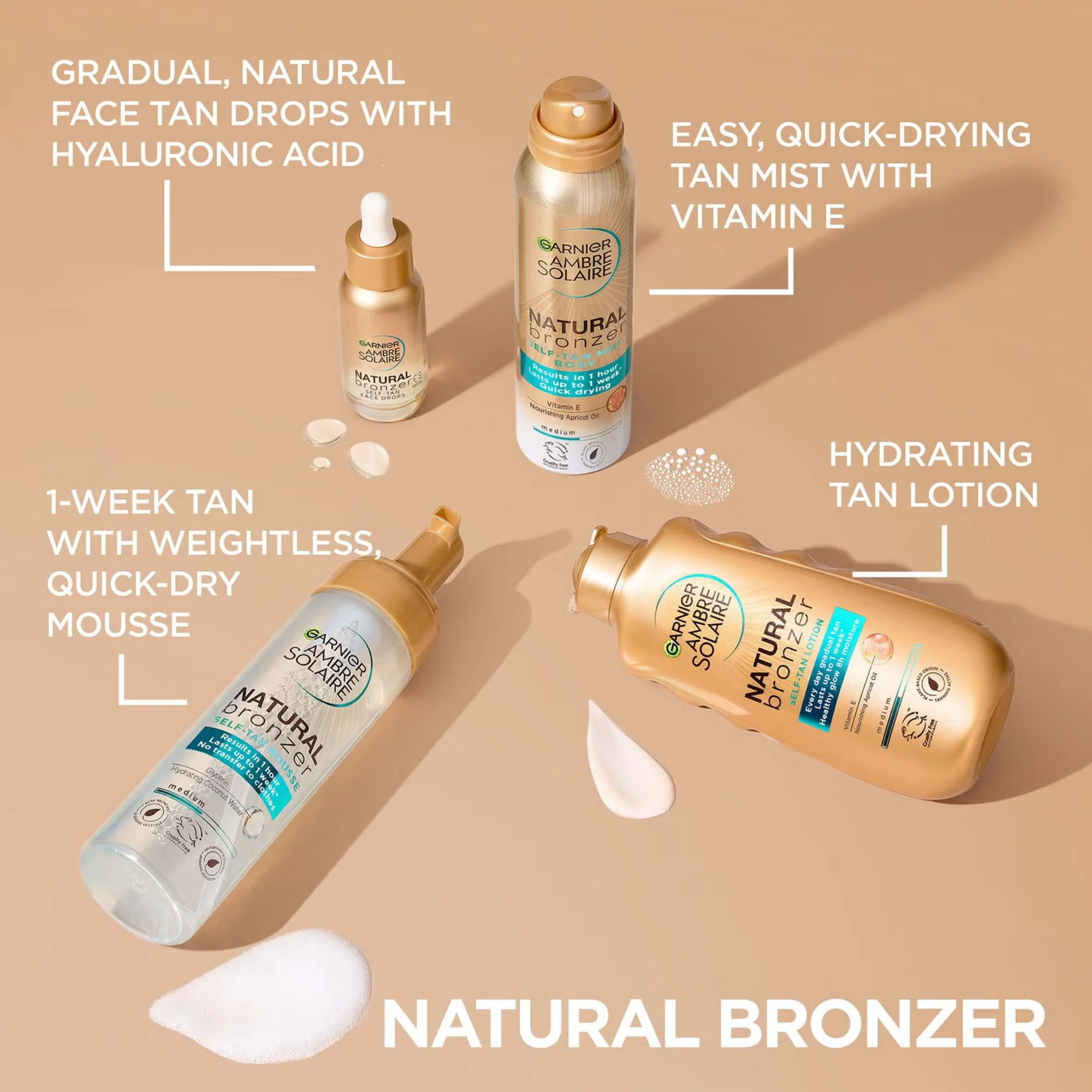 Garnier Ambre Solaire Natural Bronzer Self Tan Face Drops 30ml - Image 8