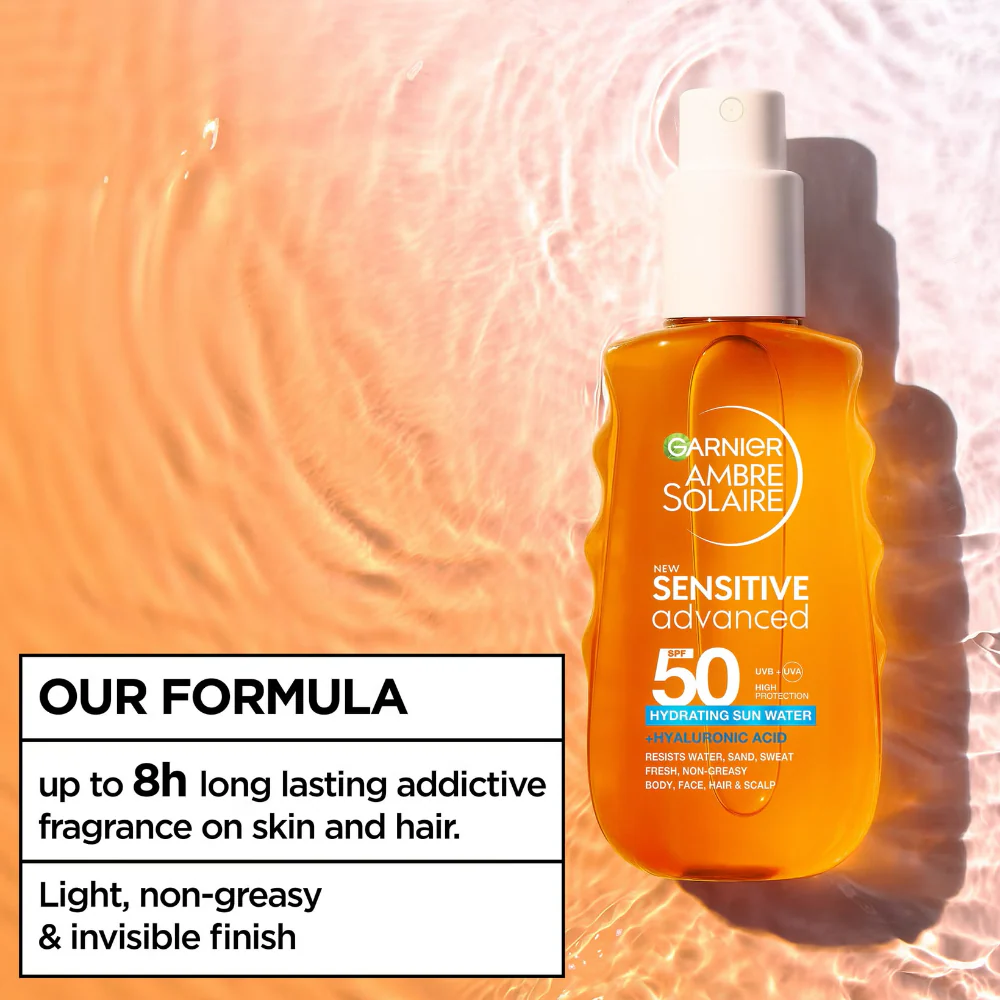 Garnier Ambre Solaire Sensitive Advance Invisible Protection Mist SPF50+ 150ml - Image 5