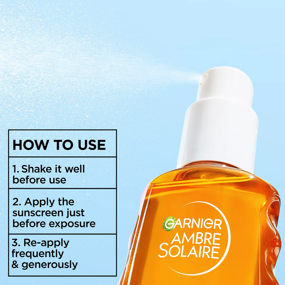 Garnier Ambre Solaire Sensitive Advance Invisible Protection Mist SPF50+ 150ml - Image 6