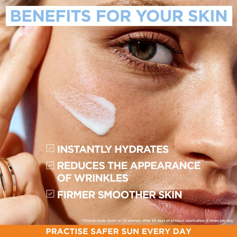 Garnier Ambre Solaire Super UV Hyaluronic Acid Anti-Age Sun Protection Cream SPF50+ 50ml - Image 4
