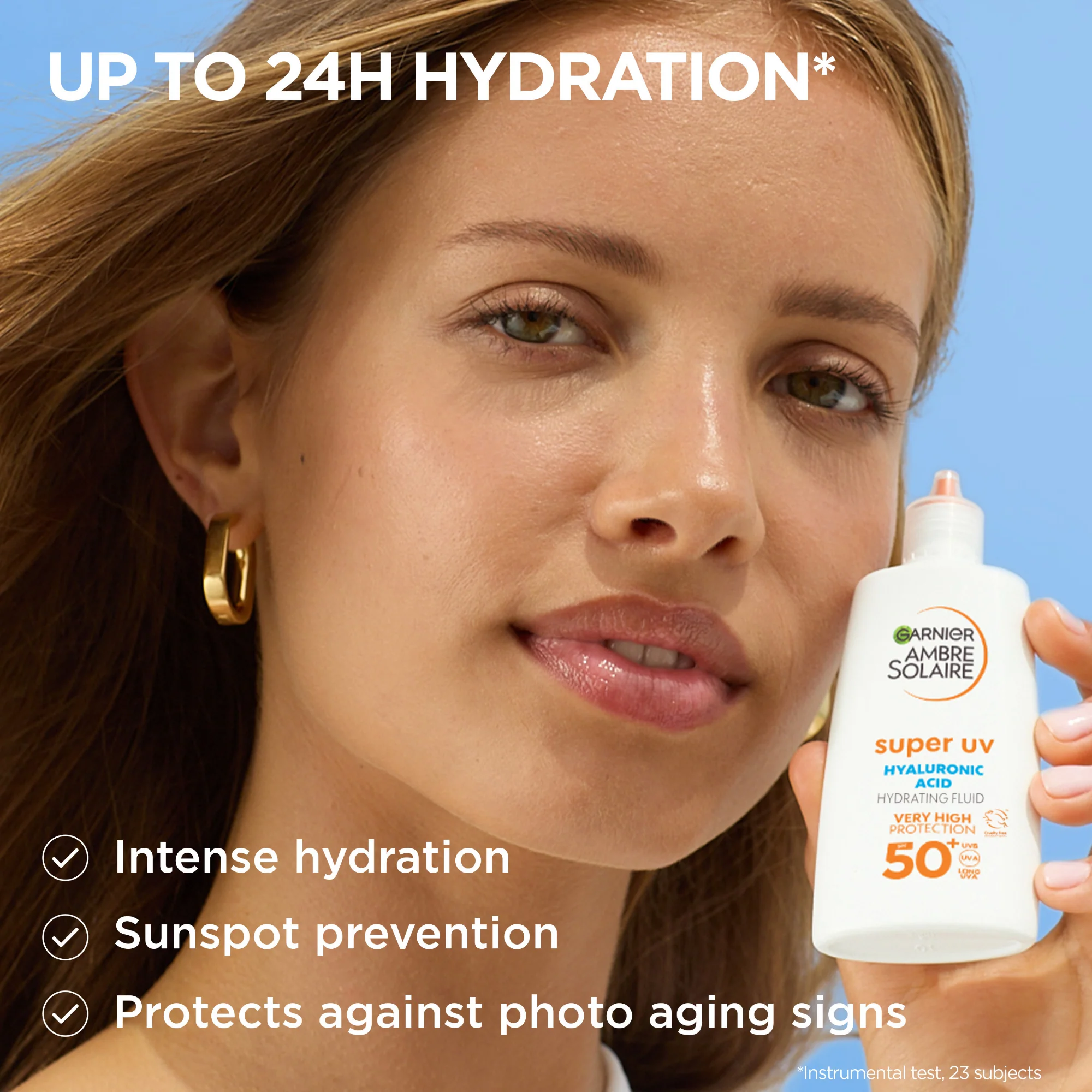 Garnier Ambre Solaire Super UV Hyaluronic Acid Hydrating Face Fluid SPF50+ 40ml - Image 6