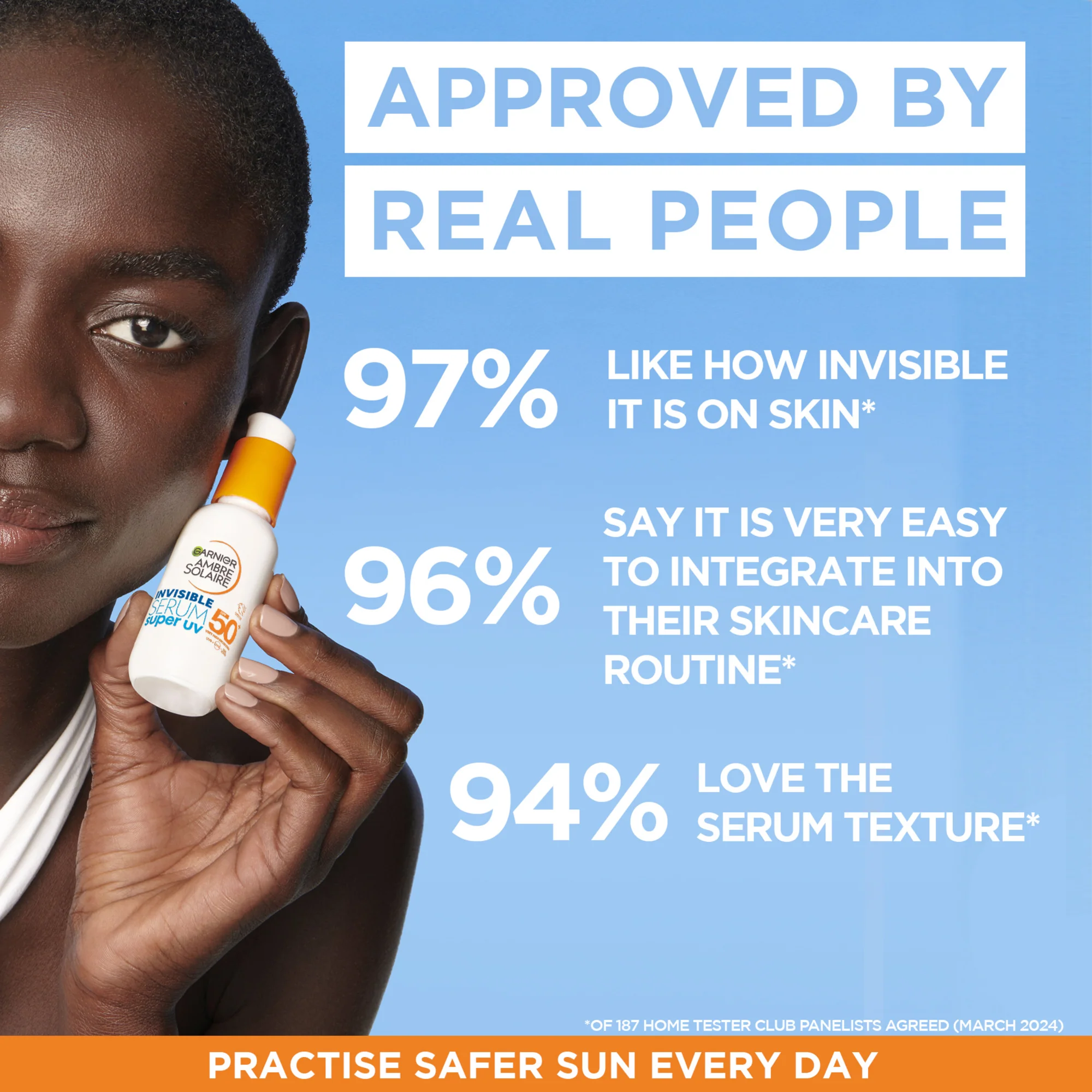 Garnier Ambre Solaire Super UV Invisible Daily Sunscreen Face Serum SPF50+ 30ml - Image 5