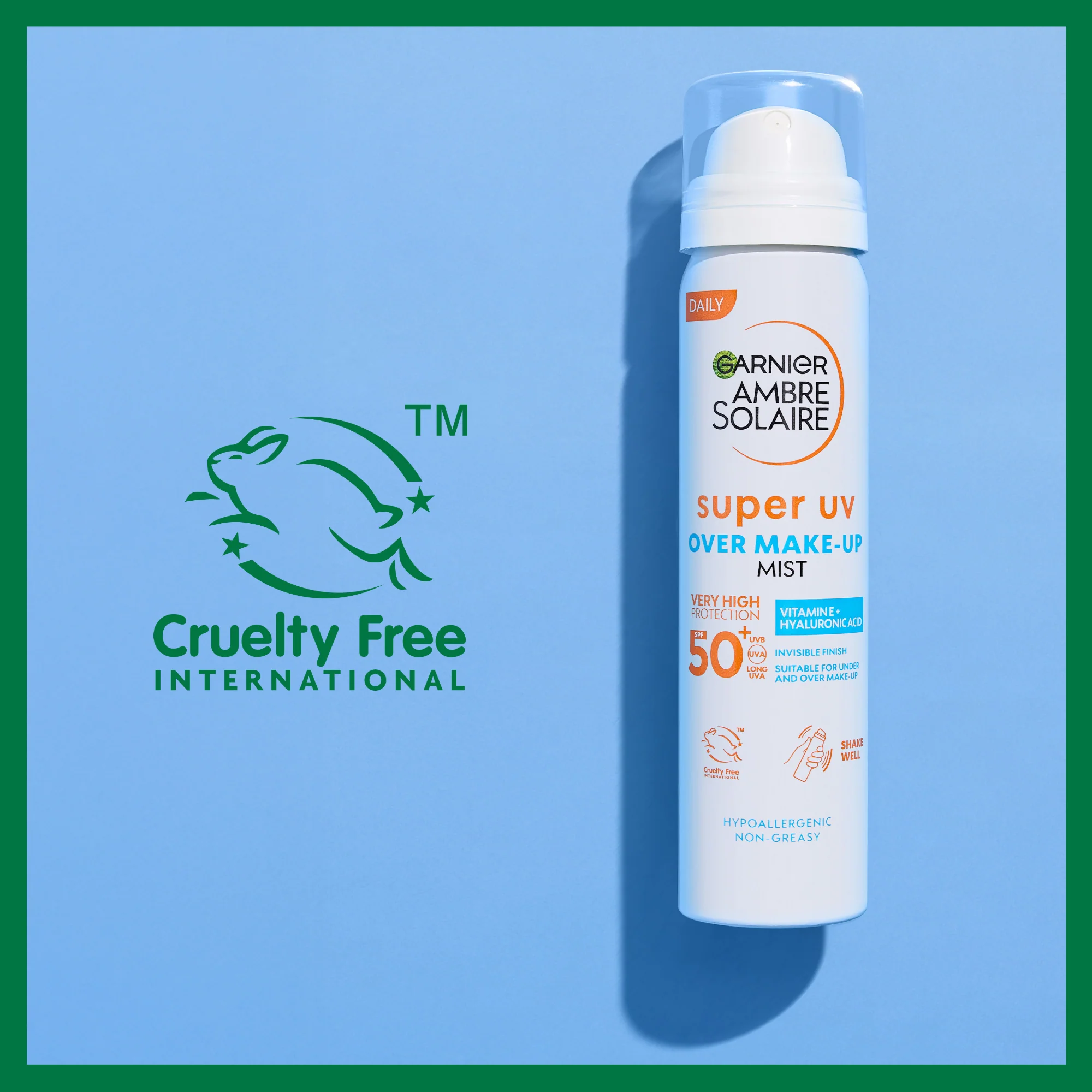 Garnier Ambre Solaire Super UV Over Makeup Mist SPF50+ 75ml - Image 7