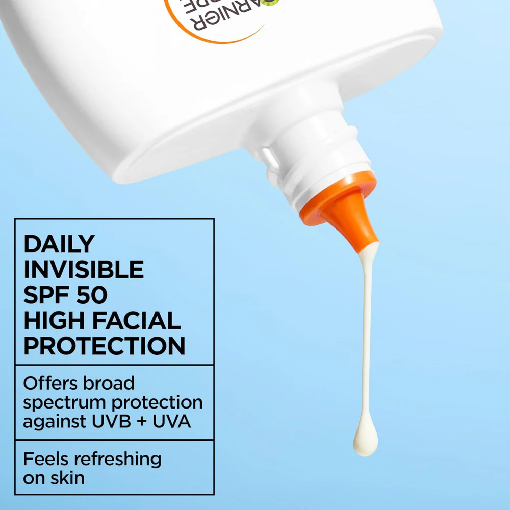 Garnier Ambre Solaire Super UV Refreshing Face Invisible Water Fluid SPF50 40ml - Image 2
