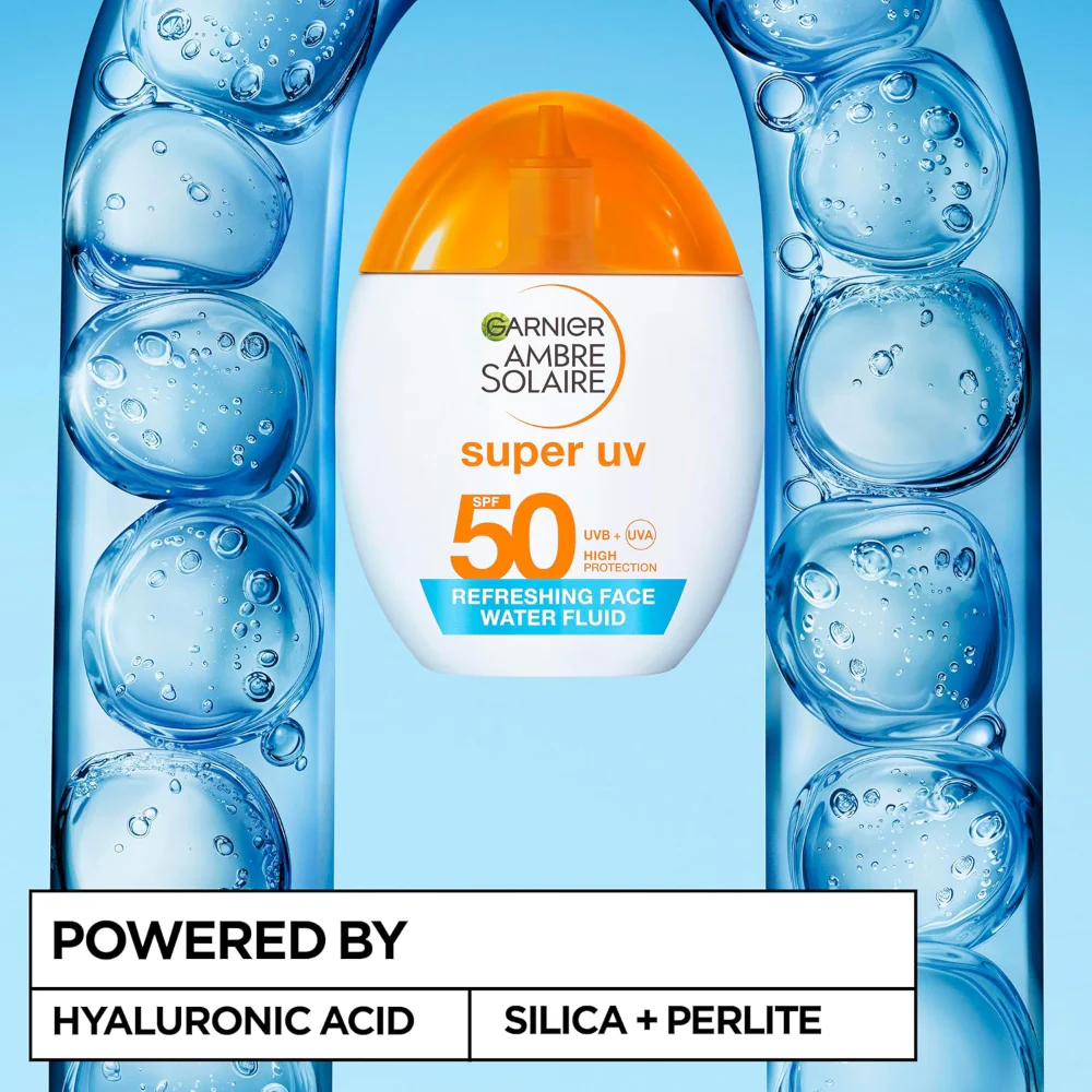 Garnier Ambre Solaire Super UV Refreshing Face Invisible Water Fluid SPF50 40ml - Image 3