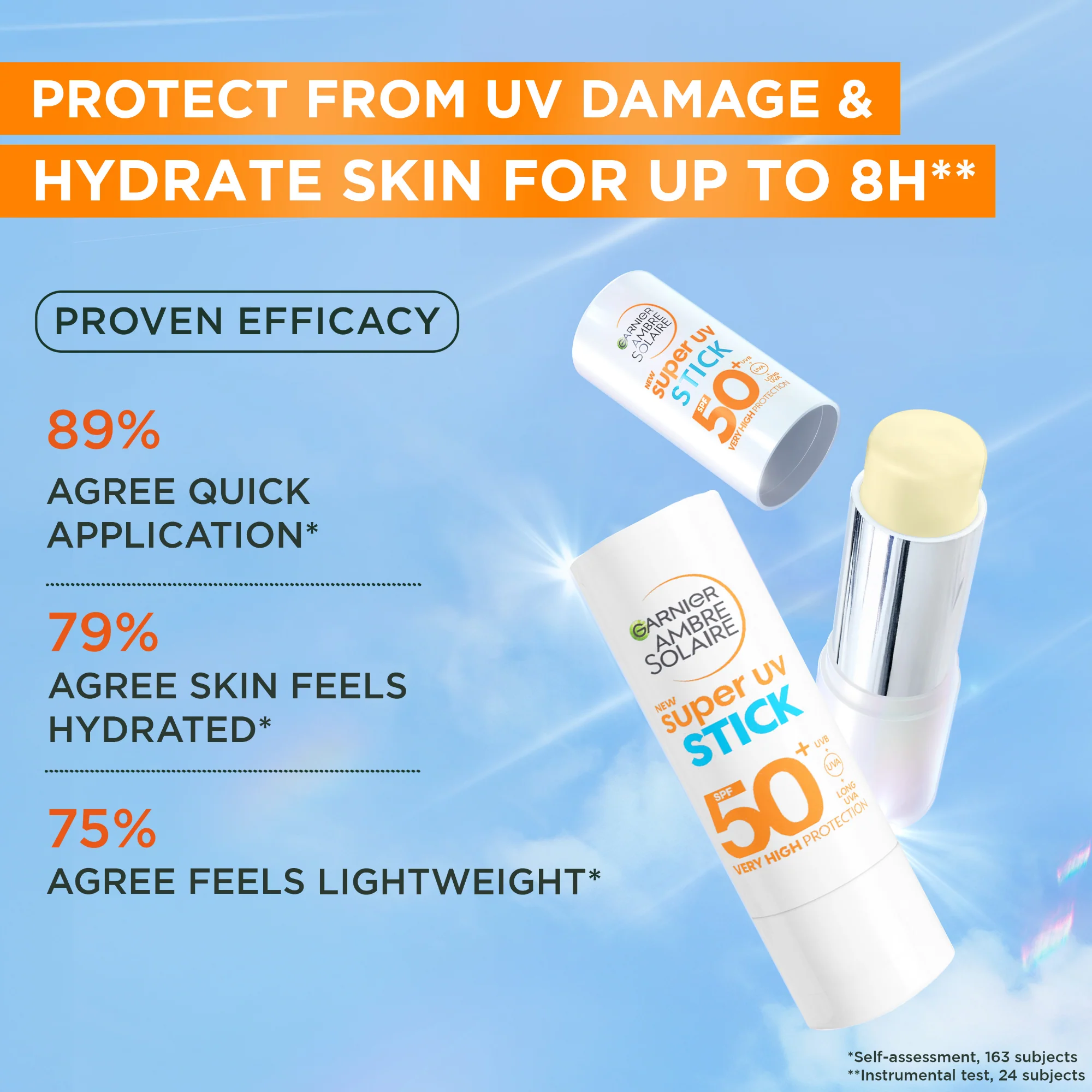 Garnier Ambre Solaire Super UV Sun Protection Stick SPF50+ 9g - Image 2