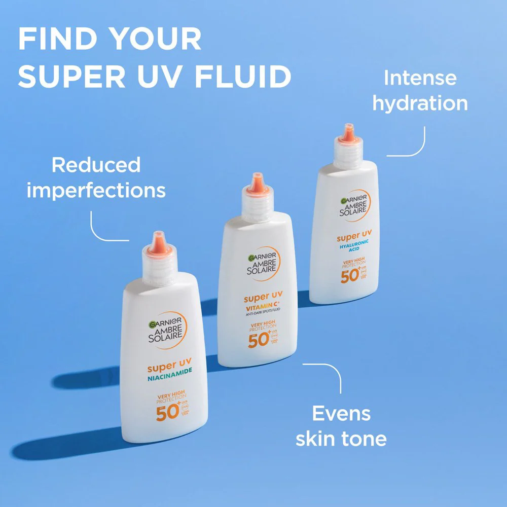 Garnier Ambre Solaire Super UV Vitamin C* Anti-Dark Spots Sun Protection Facial Fluid SPF50+ 40ml - Image 6