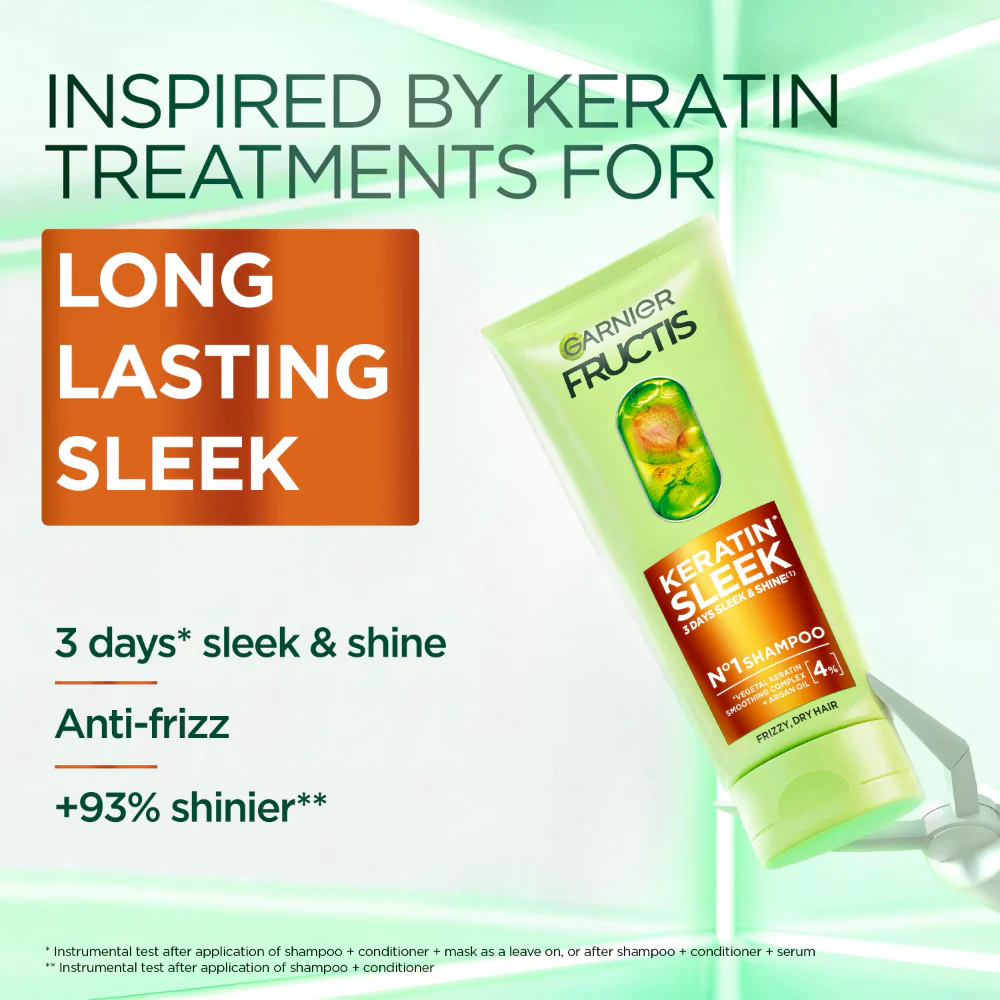 Garnier Fructis Keratin Sleek No. 1 Shampoo 200ml - Image 5
