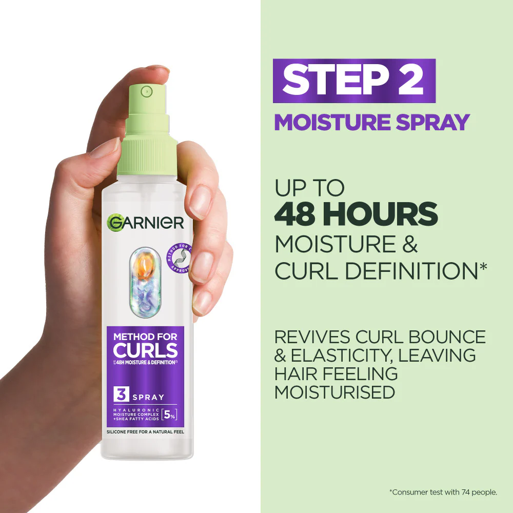 Garnier Method For Curls Hydrating Hair Spray 150ml - Image 2