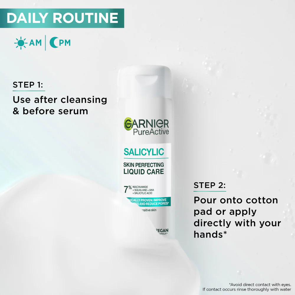 Garnier Pure Active Salicylic Skin Perfecting Liquid Care 120ml - Image 3