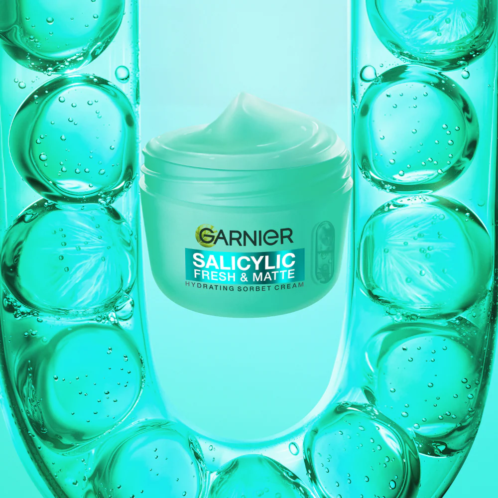 Garnier Salicylic Fresh & Matte Hydrating Sorbet Cream 85ml - Image 3