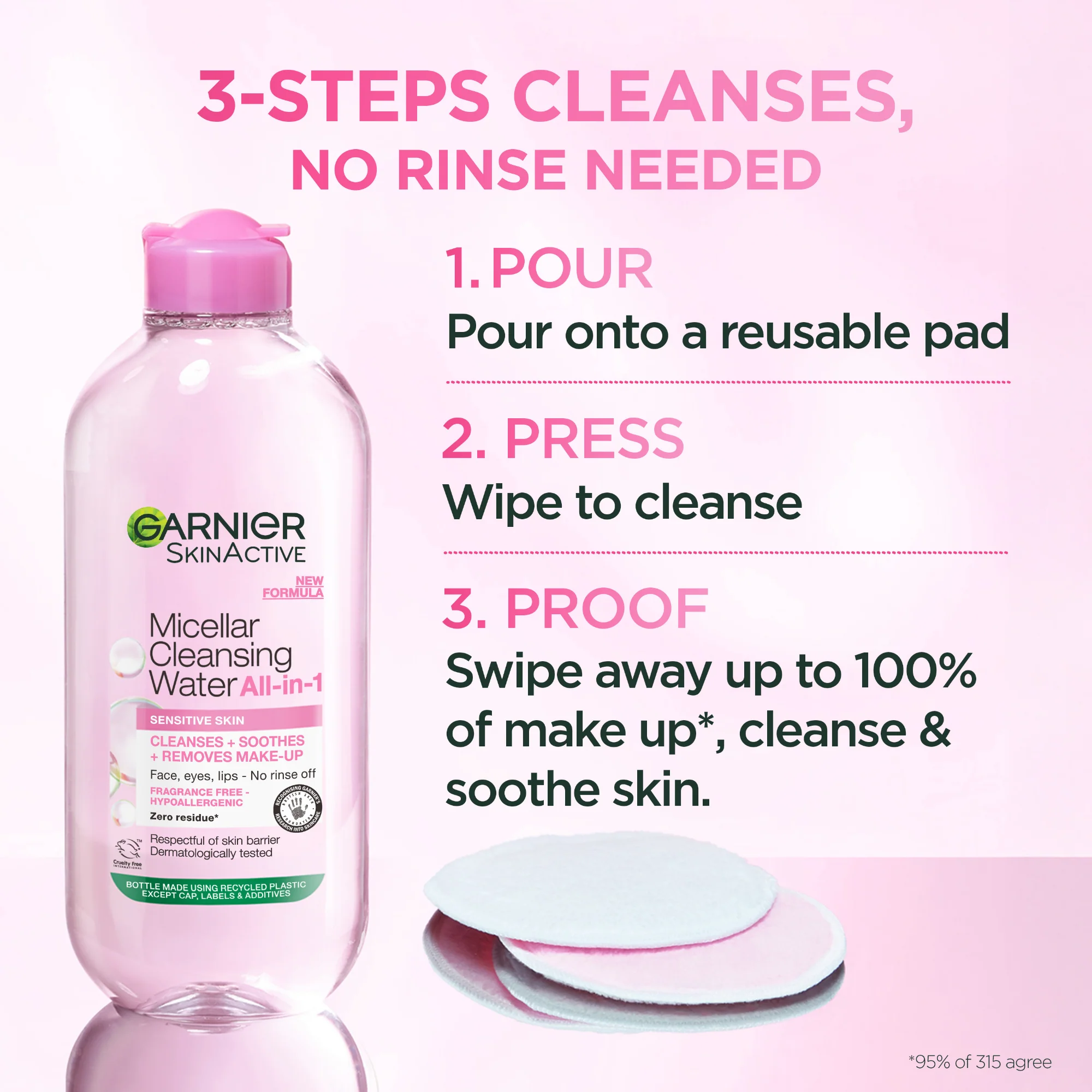 Garnier Skin Active All-In-One Micellar Cleansing Water 400ml - Image 7