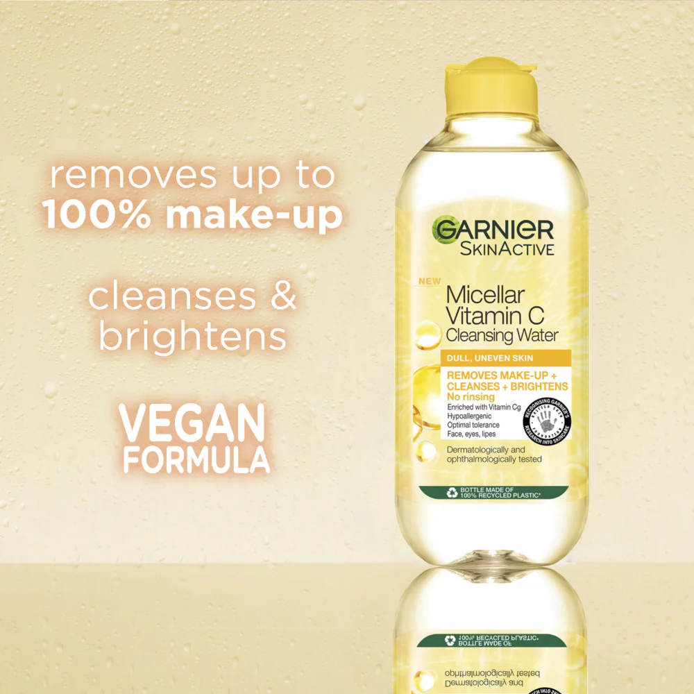 Garnier Skin Active Micellar Vitamin C Cleansing Water 400ml - Image 2