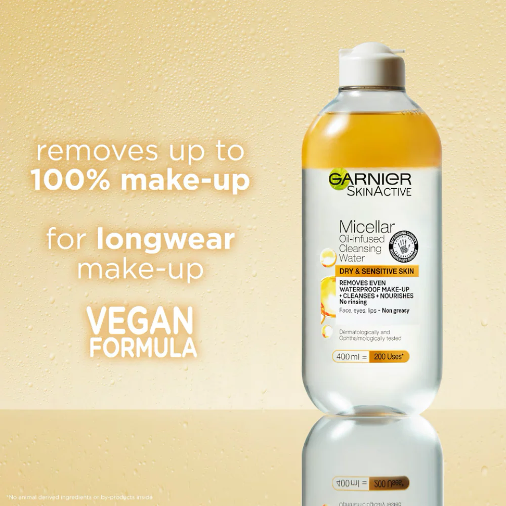 Garnier Skin Active Oil-Infused Cleansing Micellar Water 400ml - Image 2
