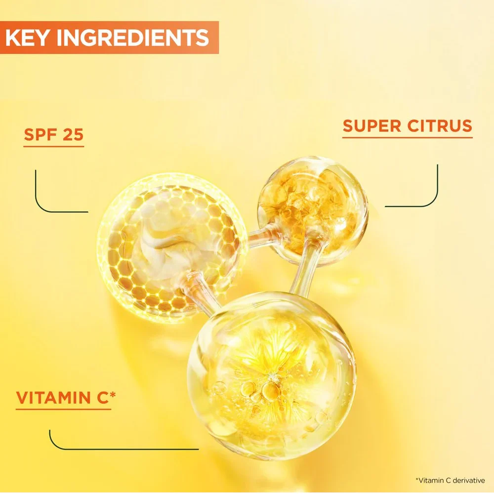 Garnier Skin Active Vitamin C* 2-In-1 Brightening Serum Cream SPF25 50ml - Image 3