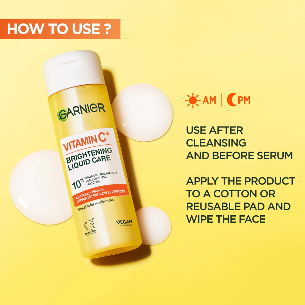 Garnier Skin Active Vitamin C* Brightening Liquid Care 120ml - Image 3