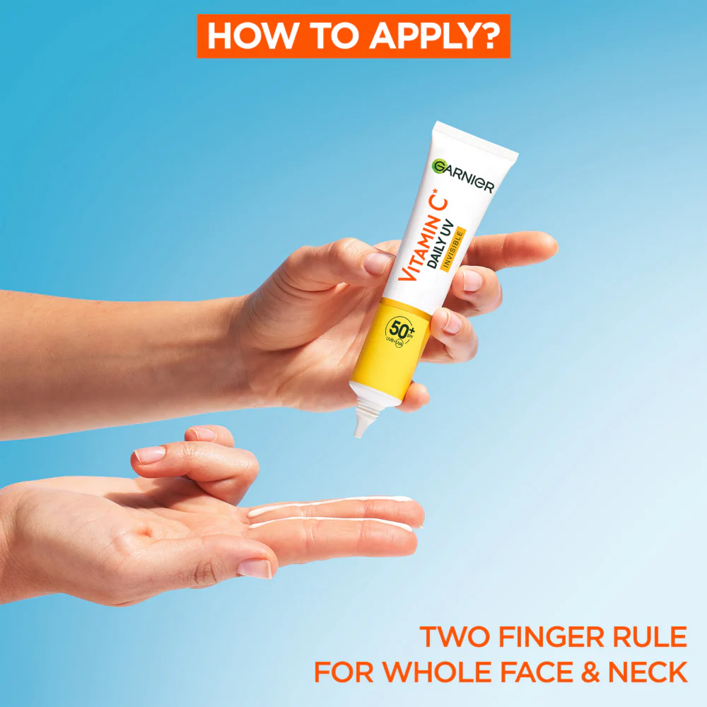 Garnier Skin Active Vitamin C* Daily UV Invisible Brightening Fluid SPF50+ 40ml - Image 5