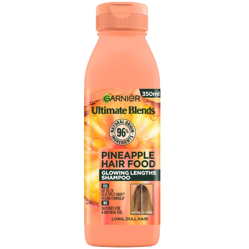 Garnier Ultimate Blends Pineapple Hair Food Glowing Lengths Shampoo & Conditioner Twin 2 x 350ml - Image 2