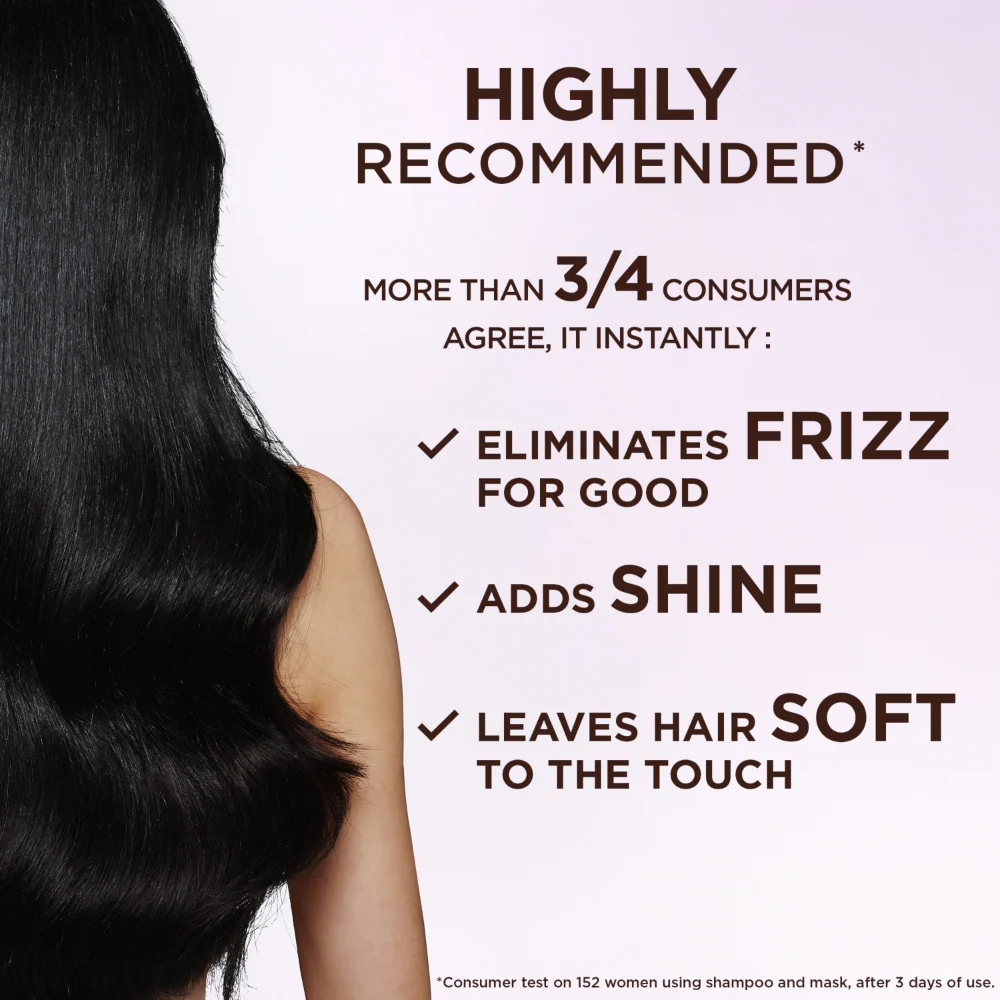 Garnier Ultimate Blends Rice Water Infusion Hair Remedy 72H Smooth & Shine Hair Mask 340ml - Image 3