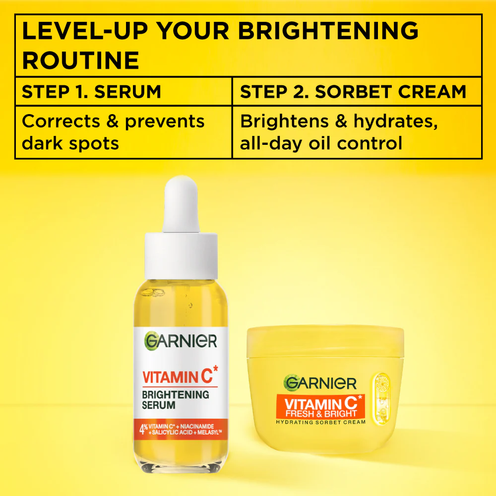 Garnier Vitamin C* Fresh & Bright Hydrating Sorbet Cream 85ml - Image 8