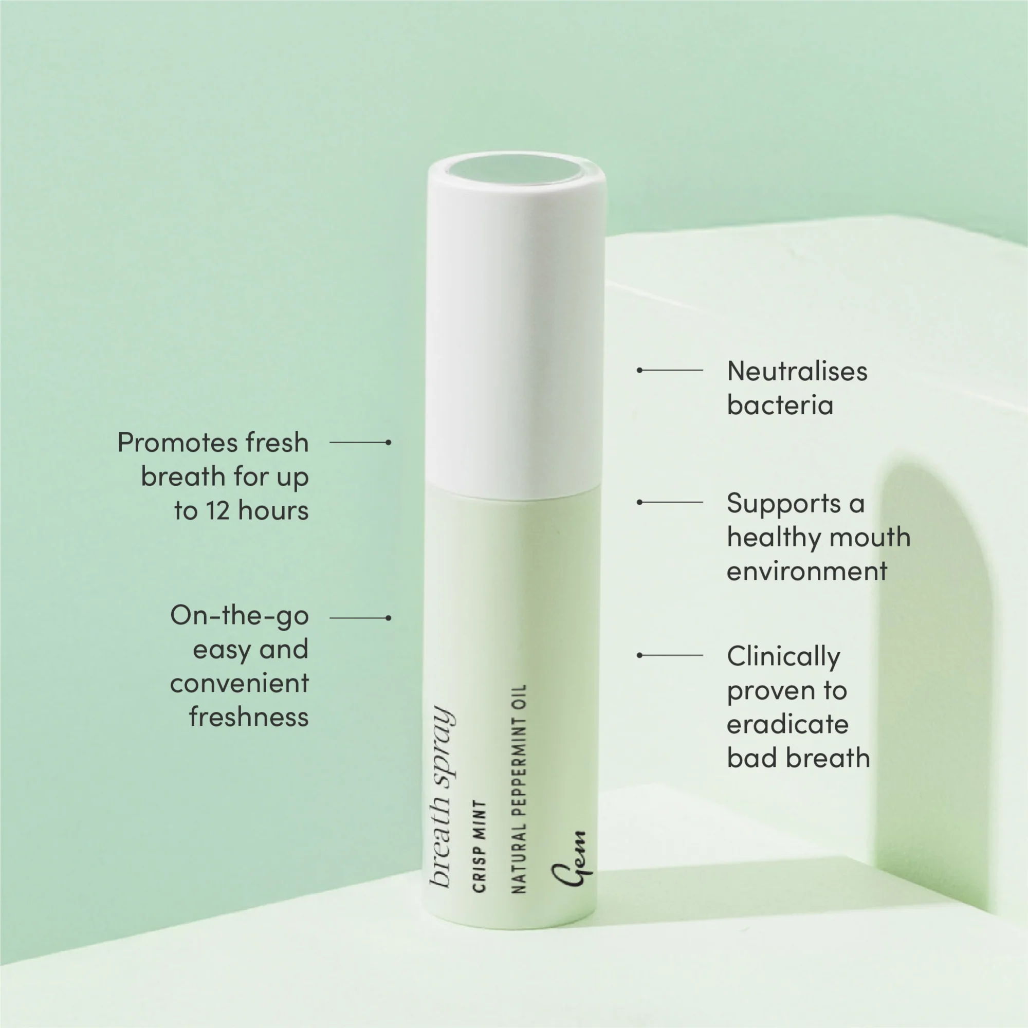 Gem Breath Spray Crisp Mint 9ml - Image 2