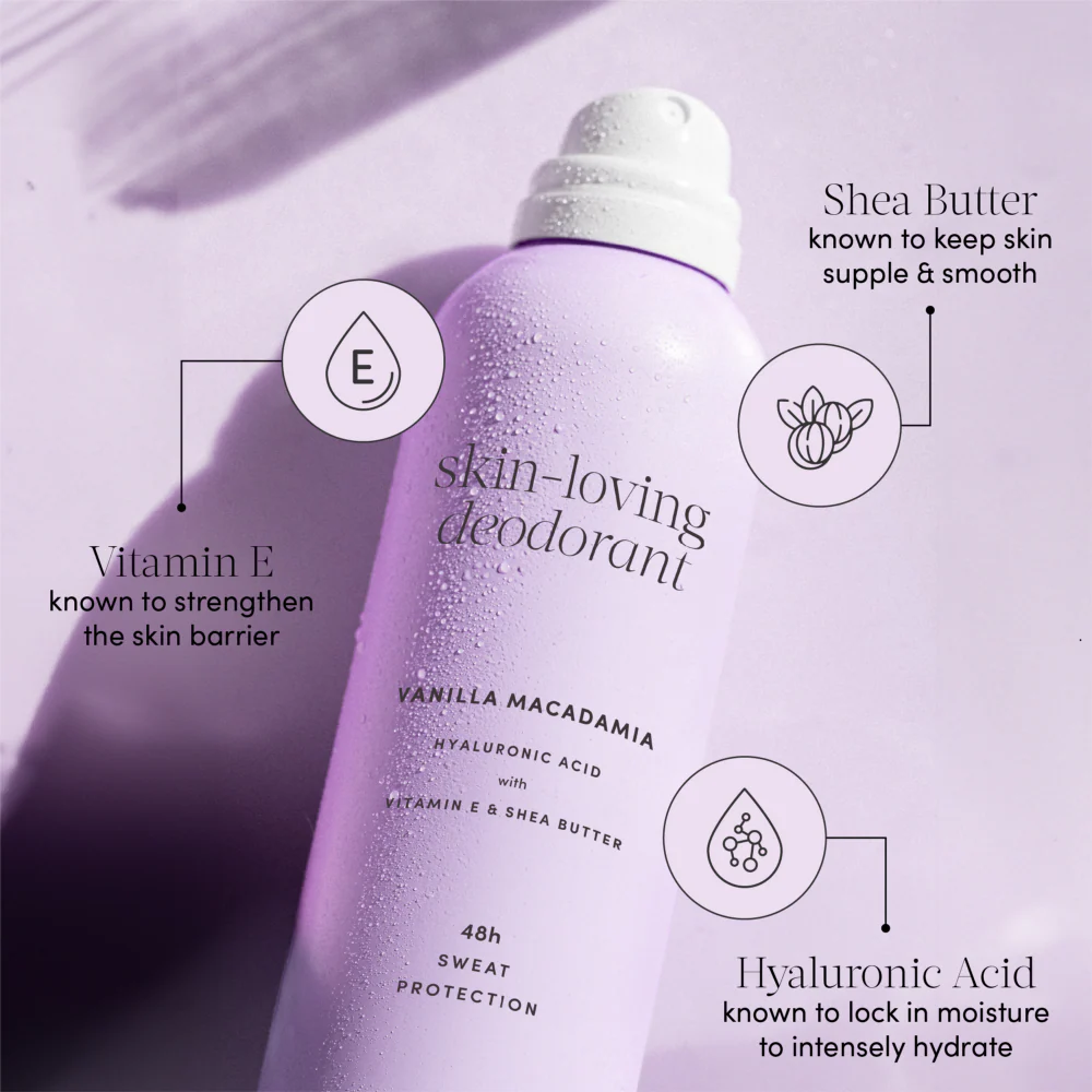 Gem Skin Loving Deodorant Spray Vanilla Macadamia 200ml - Image 3