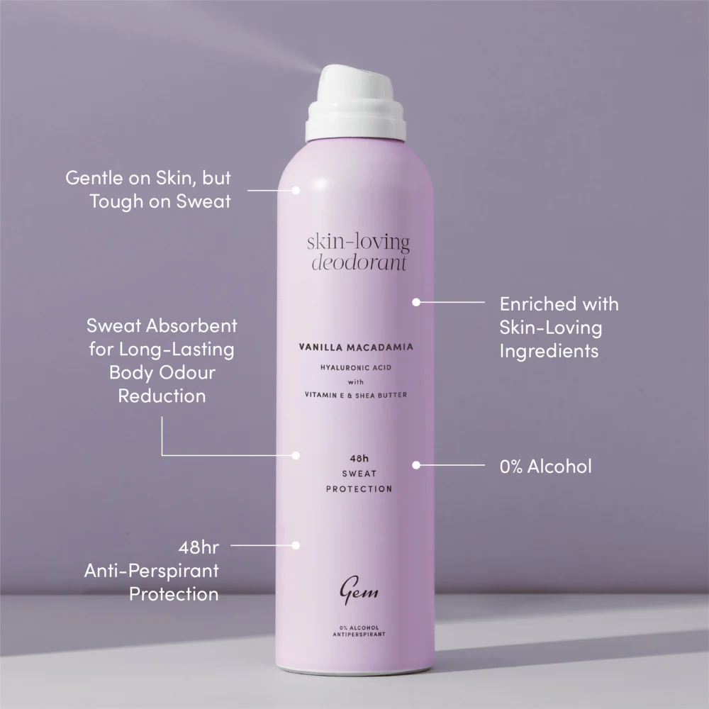 Gem Skin Loving Deodorant Spray Vanilla Macadamia 200ml - Image 4