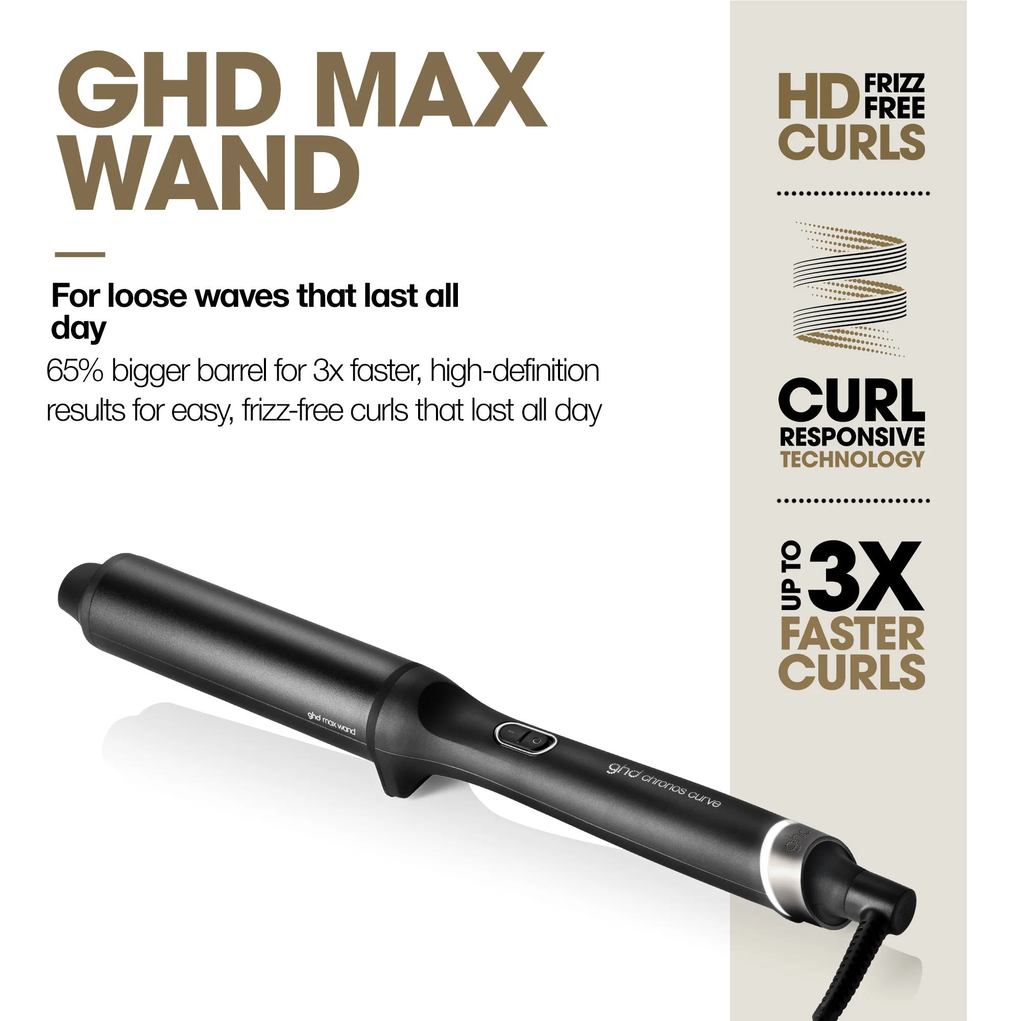 ghd Chronos Curve Max Wand Hair Curler 38mm - Image 4