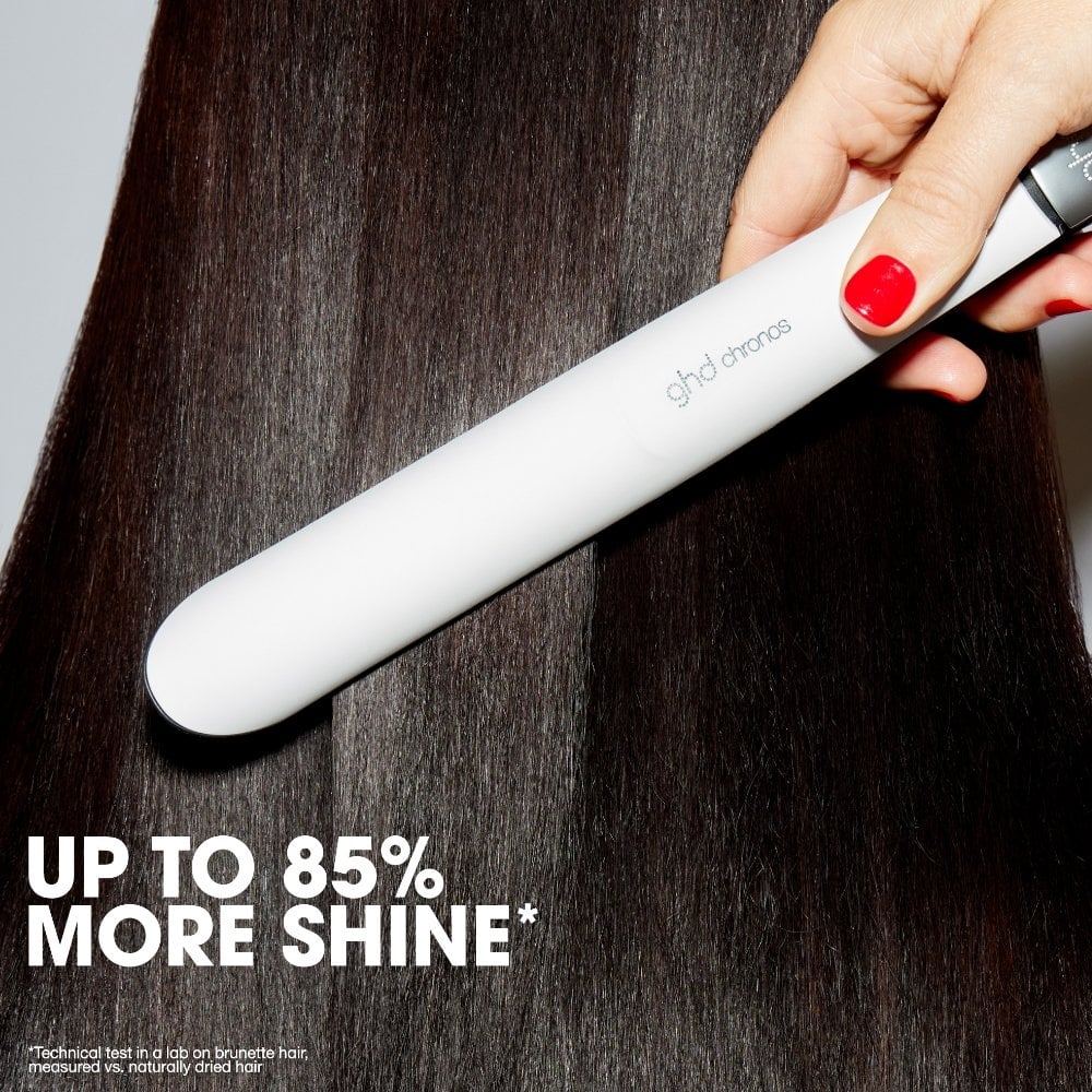 ghd Chronos Flat Iron Hair Straightener, 3x Faster Styling with 85% More Shine White - Image 7