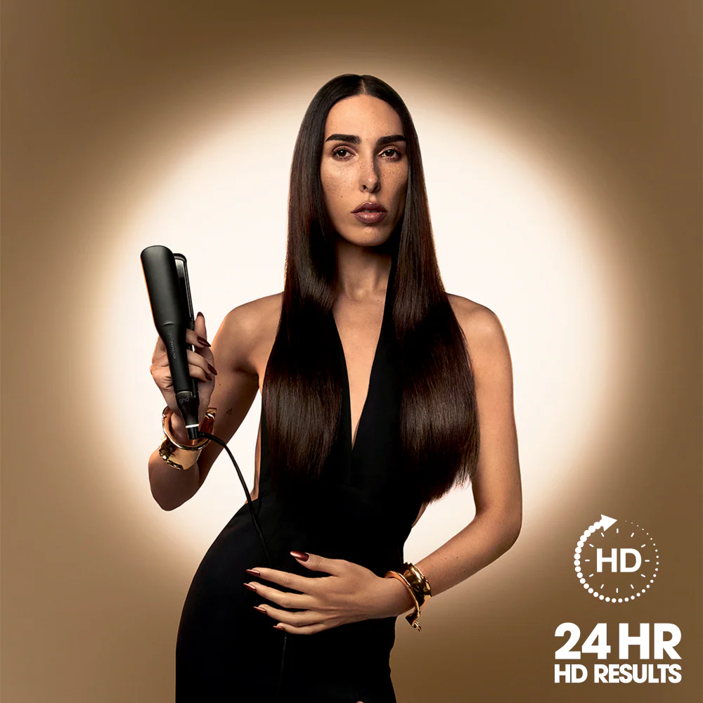 ghd Chronos Max Wide Plate Hair Straightener, 3x Faster Styling with 90% More Shine Black - Image 2