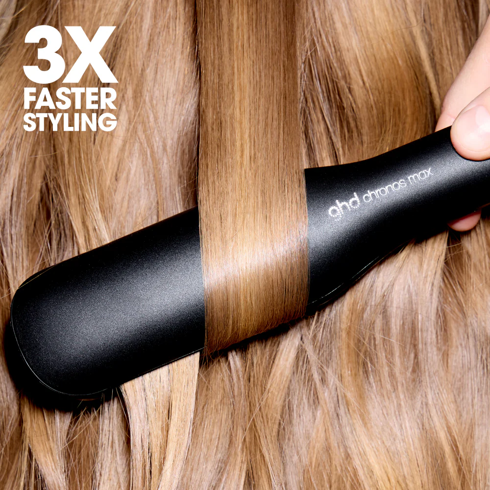 ghd Chronos Max Wide Plate Hair Straightener, 3x Faster Styling with 90% More Shine Black - Image 4