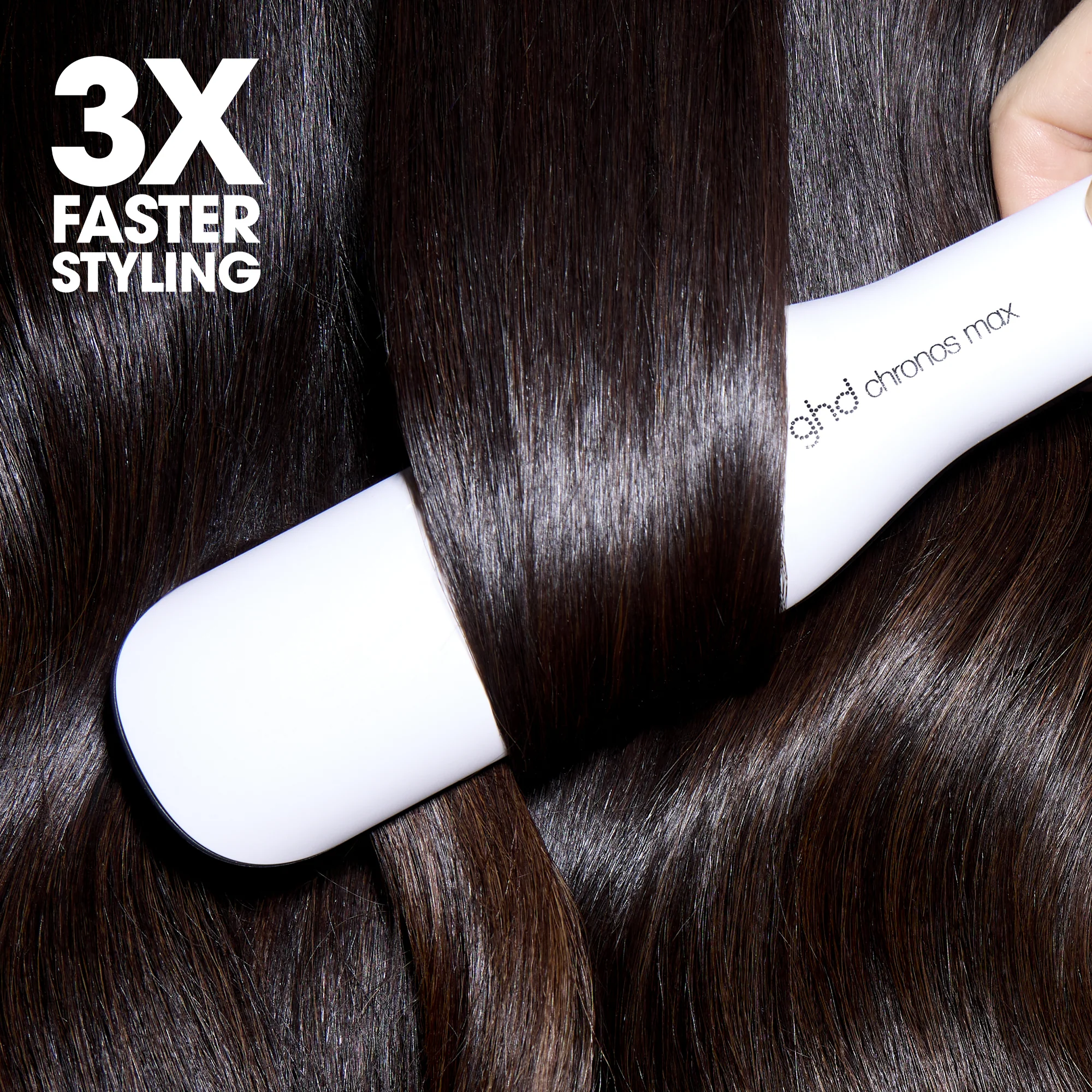 ghd Chronos Max Wide Plate Hair Straightener, 3x Faster Styling with 90% More Shine White - Image 6