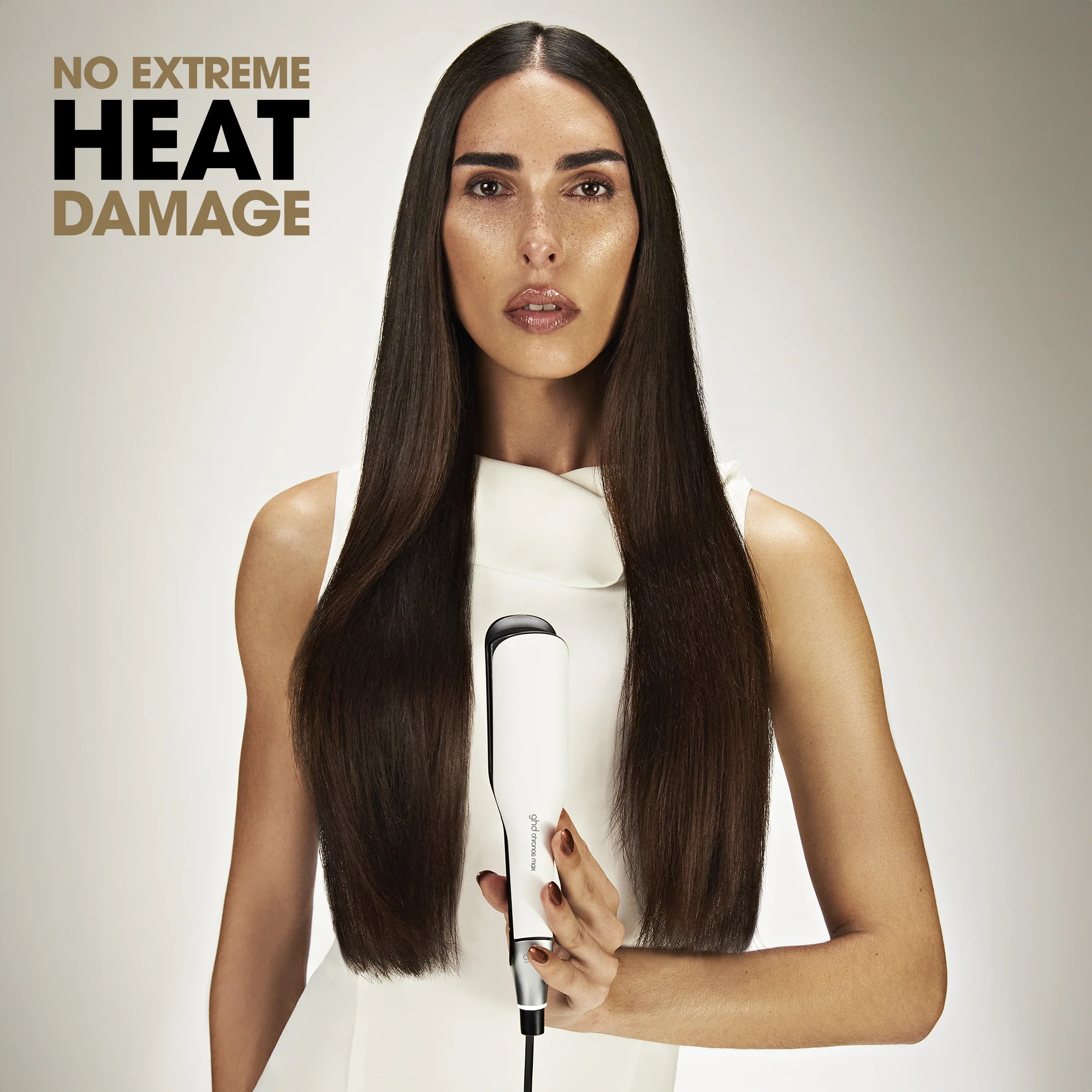ghd Chronos Max Wide Plate Hair Straightener, 3x Faster Styling with 90% More Shine White - Image 7