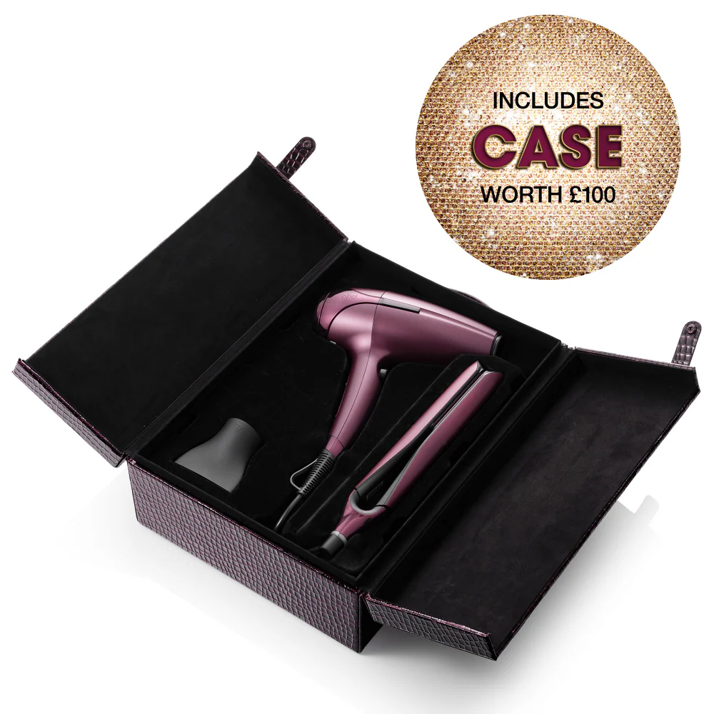 ghd Limited Edition Chronos Flat Iron Hair Straightener & Helios Hair Dryer Cherry Chic Deluxe Gift Set - Image 2