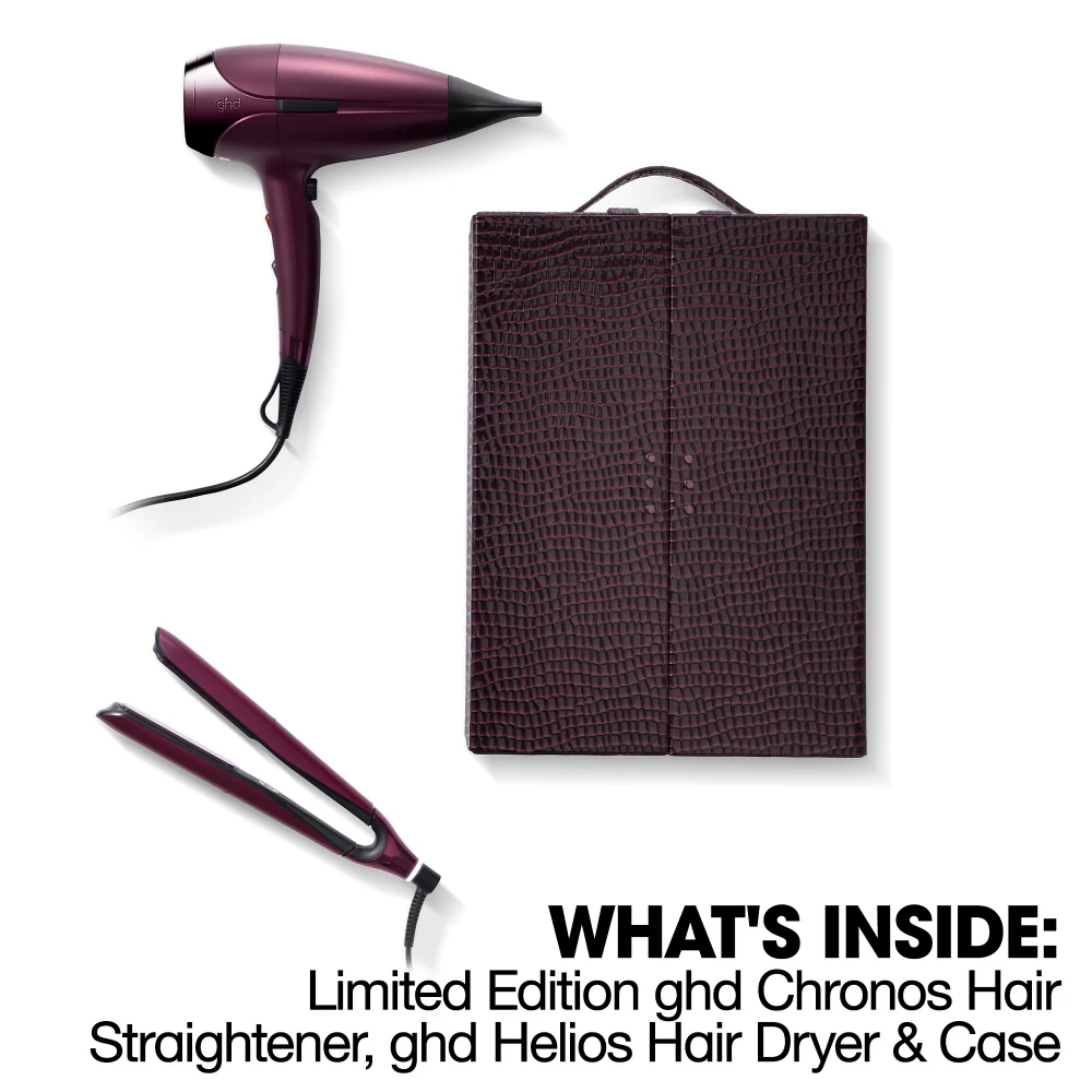 ghd Limited Edition Chronos Flat Iron Hair Straightener & Helios Hair Dryer Cherry Chic Deluxe Gift Set - Image 4