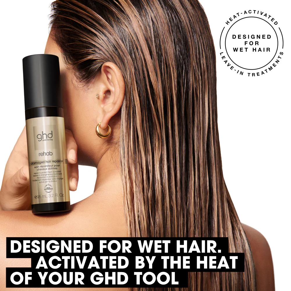 ghd Rehab Damaged Hair Repairer Leave-In Strengthening Treatment 95ml - Image 3