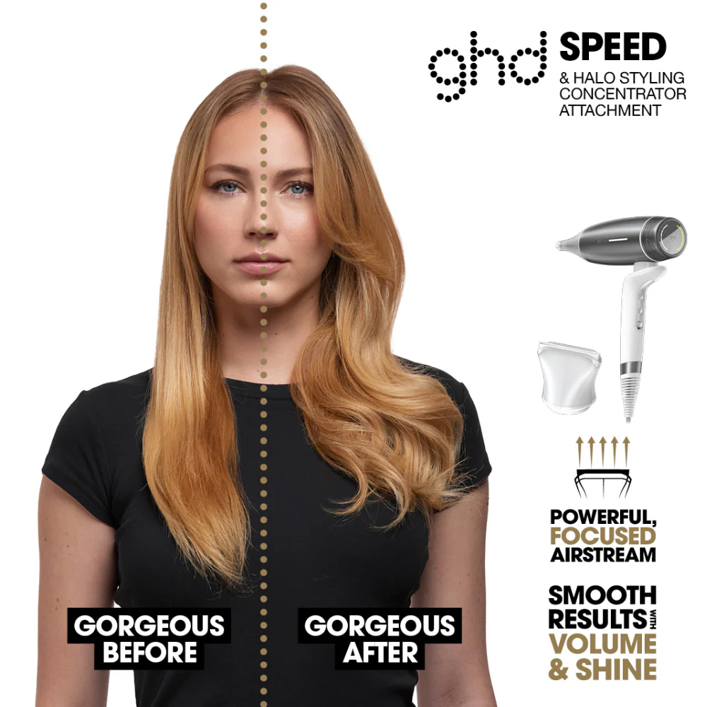 ghd Speed Professional Hair Dryer Silver White - Image 3