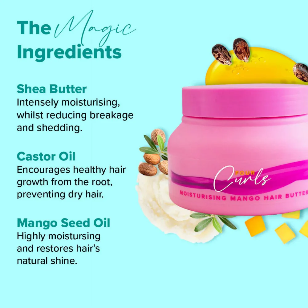 Give Me Cosmetics Four Curls Moisturising Mango Hair Butter 150ml - Image 3