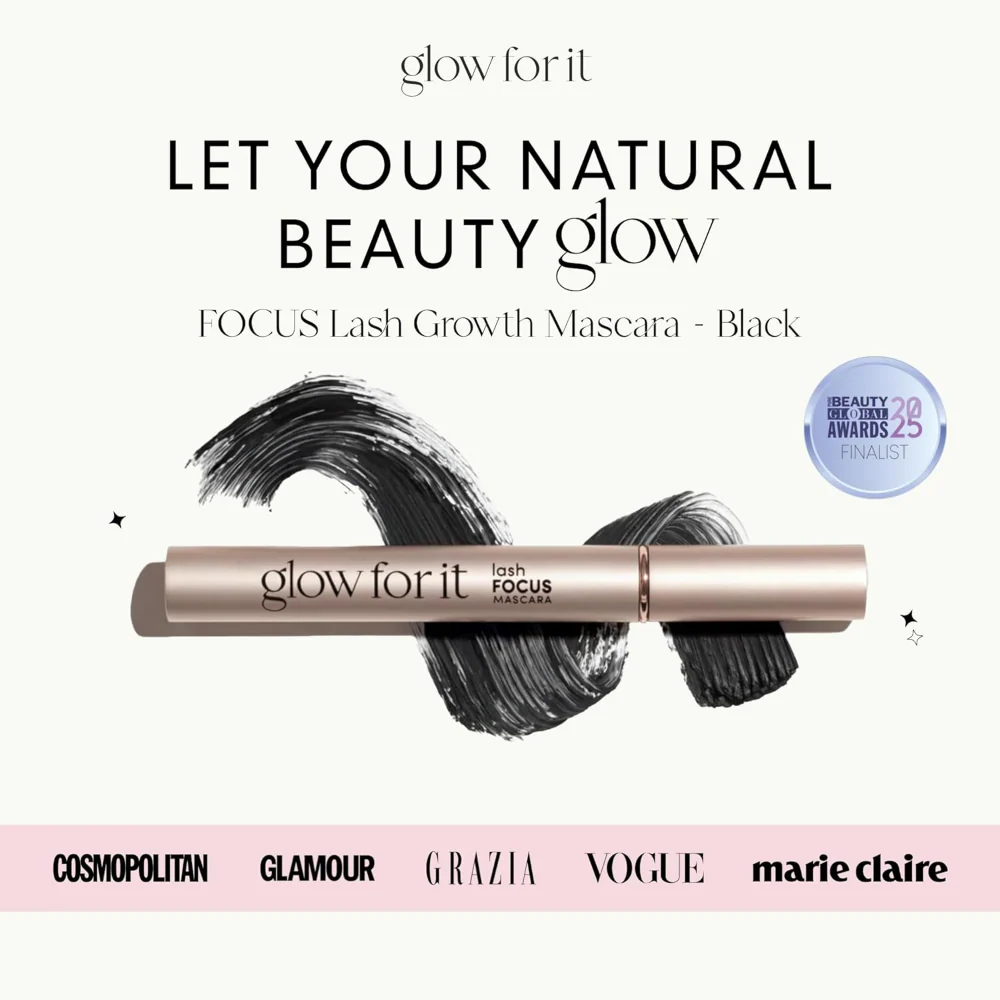 Glow For It Focus Lash Growth Mascara Black 6ml - Image 2