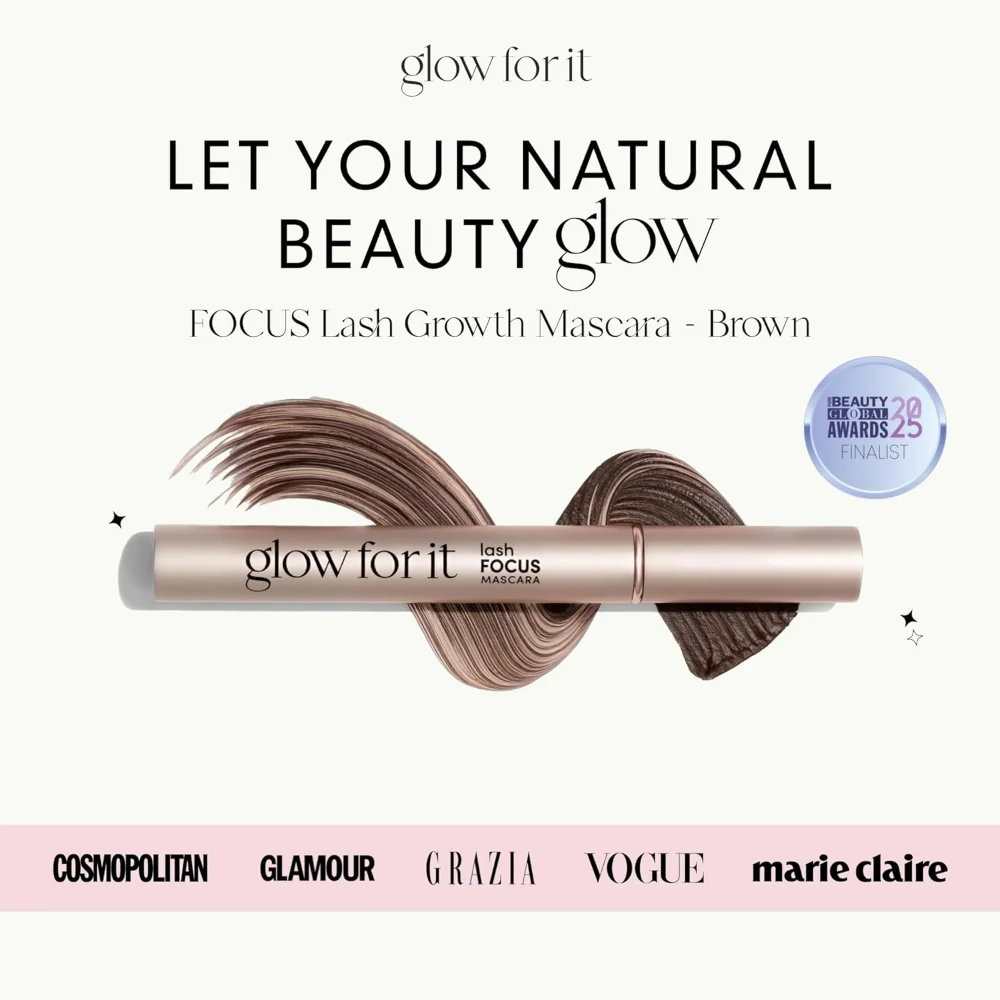 Glow For It Focus Lash Growth Mascara Brown 6ml - Image 2