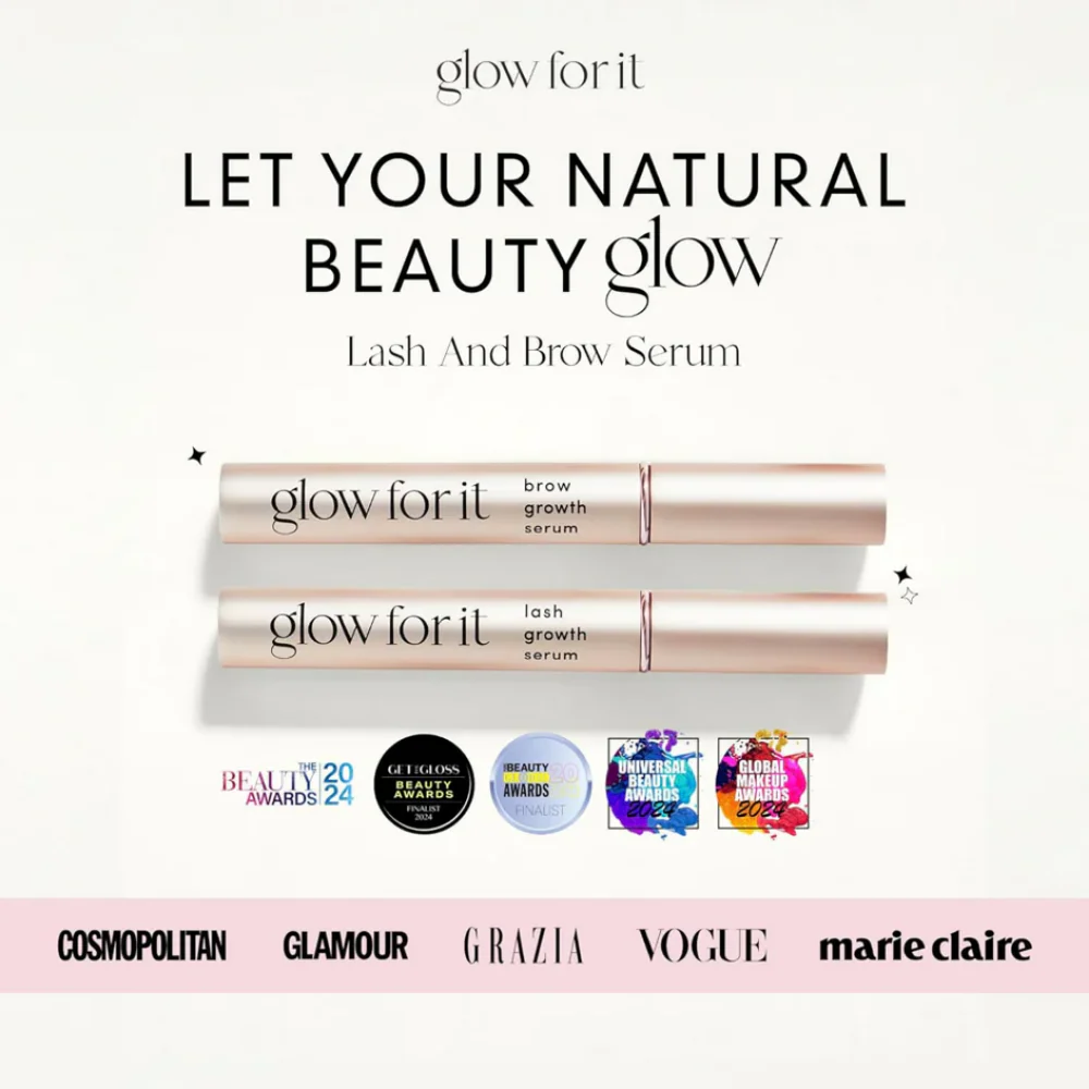 Glow For It Lash Growth Serum & Brow Growth Serum Duo 2 x 3ml - Image 2