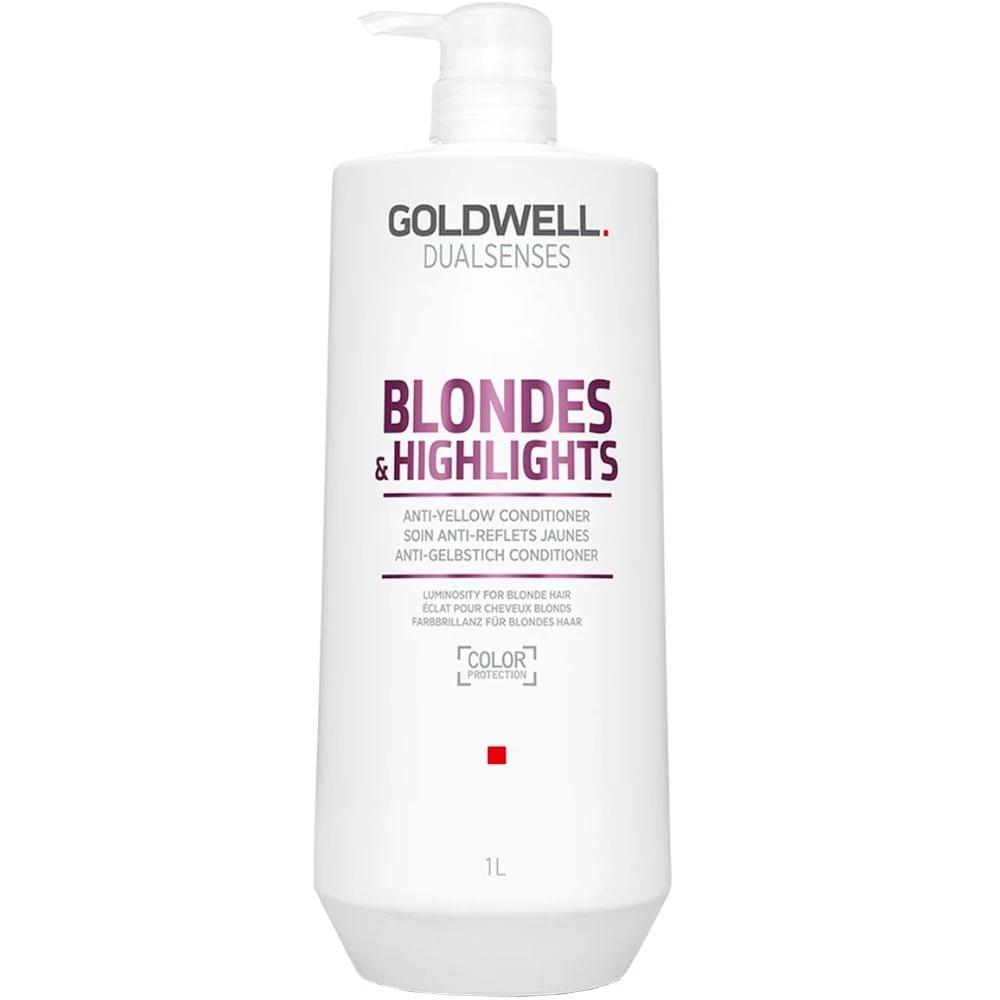 Goldwell DualSenses Blonde & Highlights Anti-Yellow Shampoo & Conditioner Twin 2 x 1000ml - Image 3