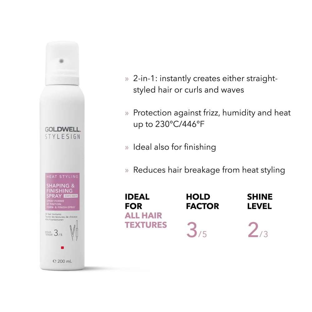 Goldwell Style Sign Heat Styling Shaping & Finishing Spray 200ml - Image 2