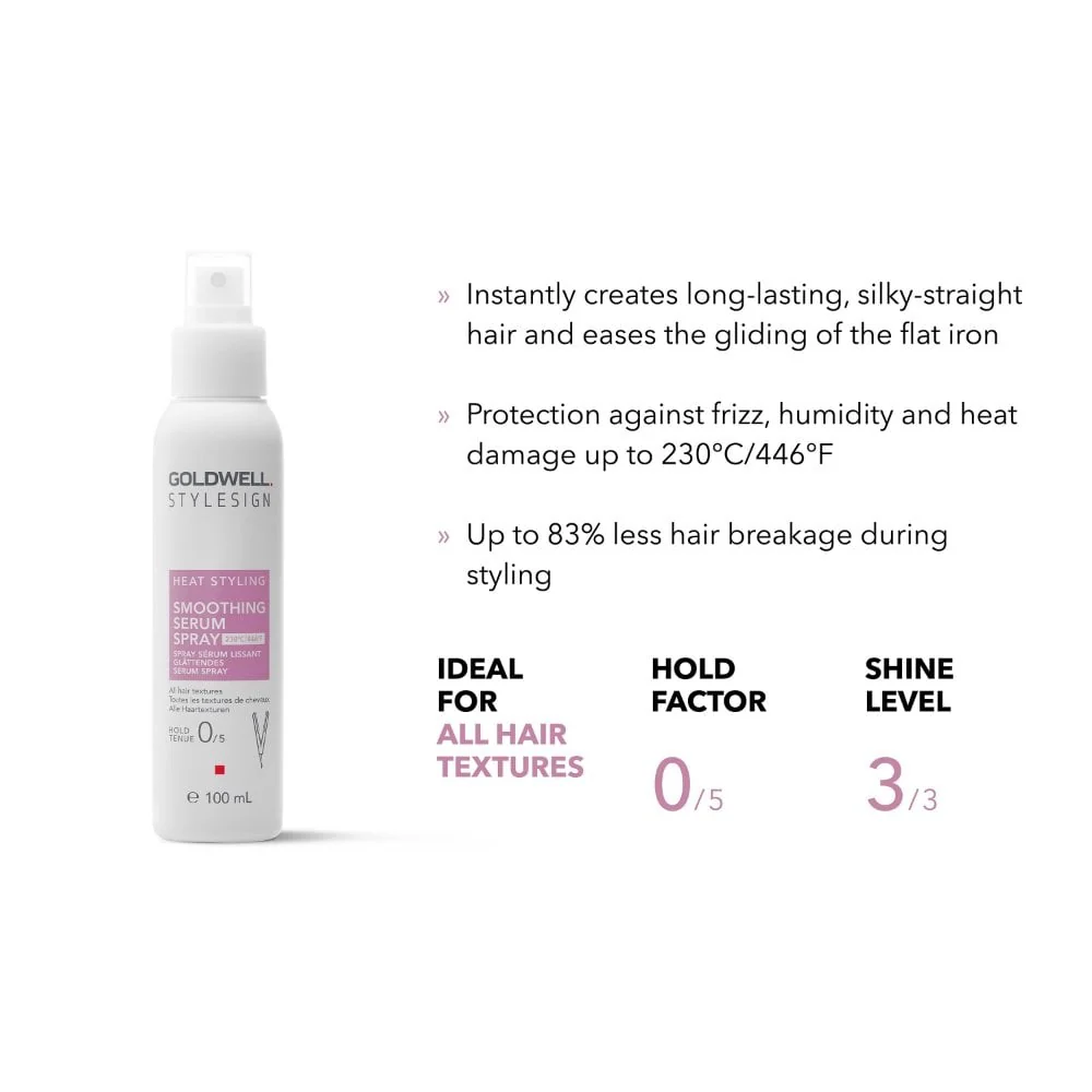 Goldwell Style Sign Heat Styling Smoothing Serum Spray 100ml - Image 2