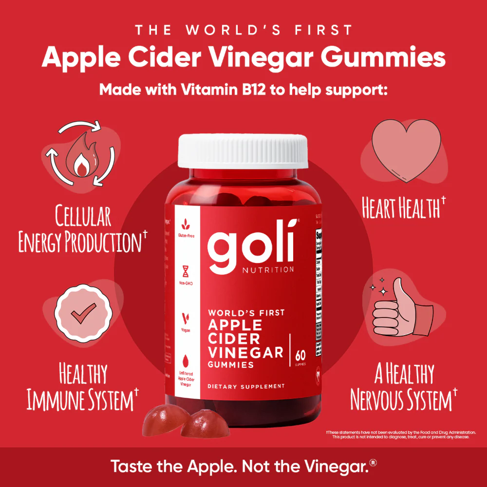 Goli Nutrition Apple Cider Vinegar Gummies x60 - Image 4