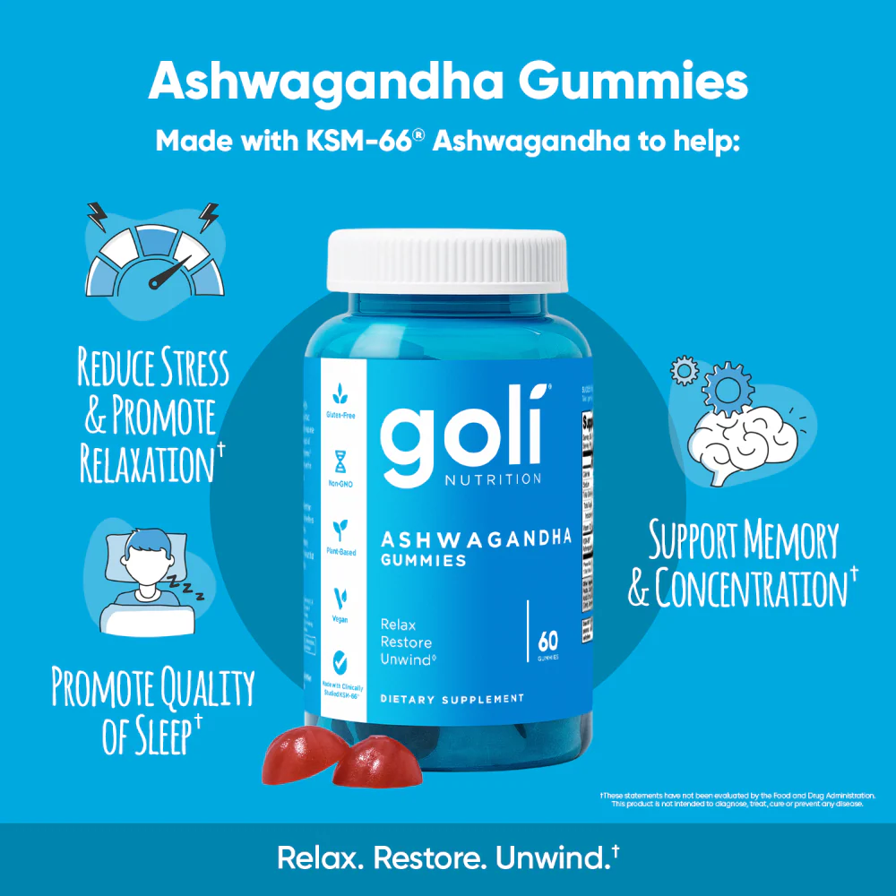 Goli Nutrition Ashwagandha Gummies x60 - Image 3