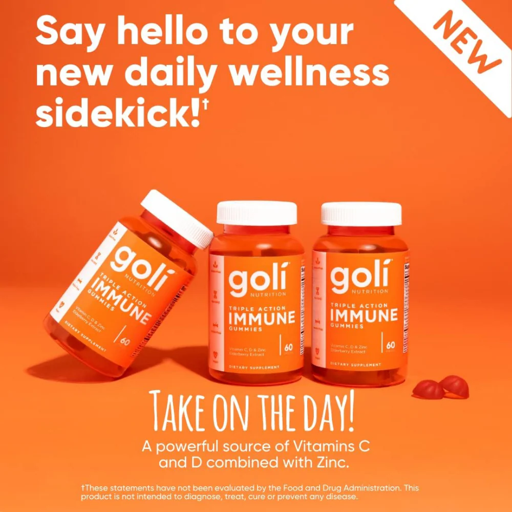 Goli Nutrition Triple Action Immune Gummies x60 - Image 2