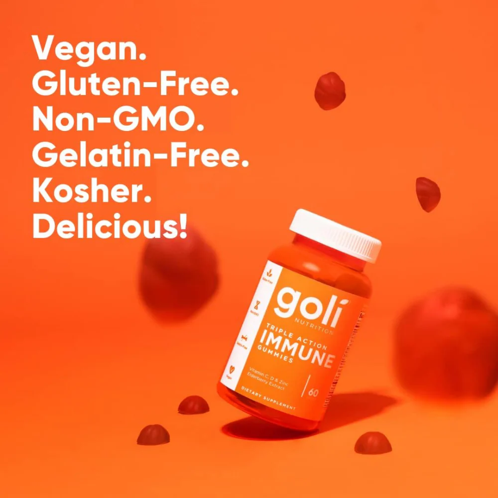 Goli Nutrition Triple Action Immune Gummies x60 - Image 6