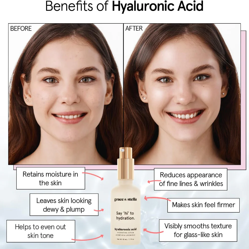 Grace & Stella Hyaluronic Acid Hydrating Serum 50ml - Image 6