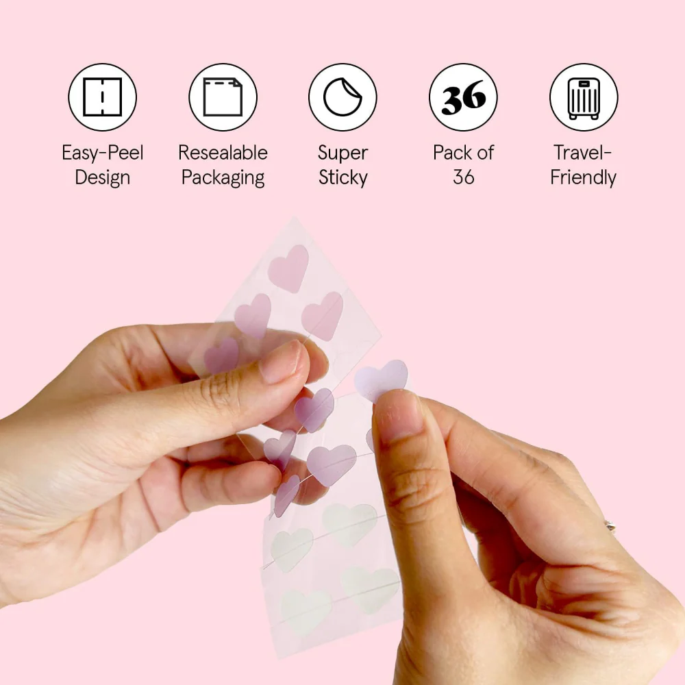 Grace & Stella Hydrocolloid Pimple Patches Heart x36 - Image 8
